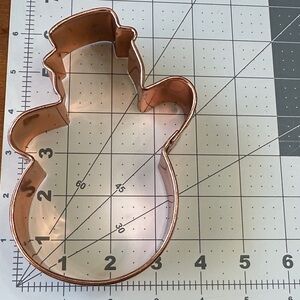 Large Copper Snowman Cookie Cutter